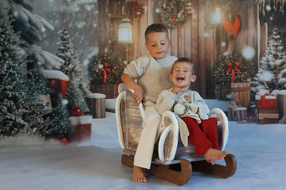 Séance Noël chalet de montagne Tours